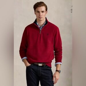 Polo Ralph Lauren mens M 1/4 zip sweatshirt red golf preppy